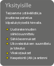 Palvelumme yksityishenkil�ille